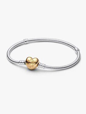 Pandora Heart Clasp Snake Chain Bracelet